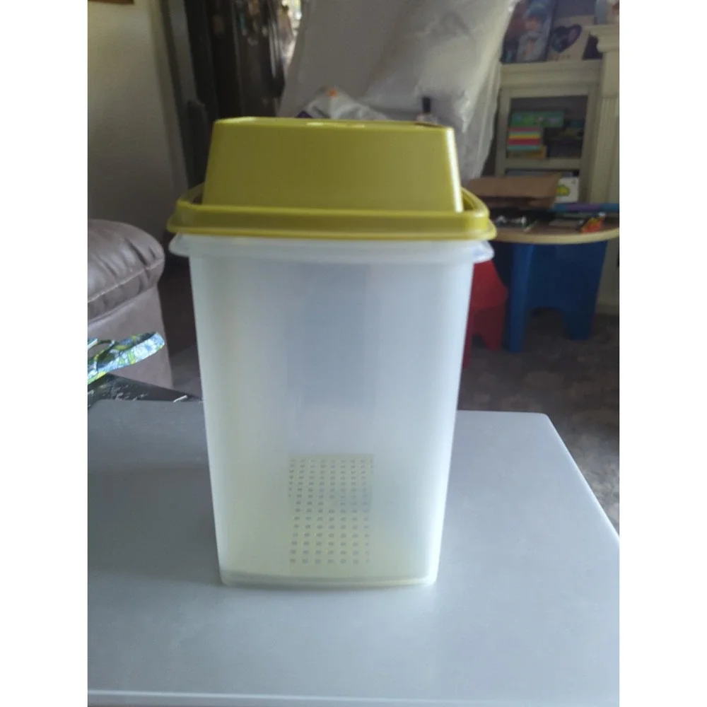 Vintage Large Tupperware Pick-A-Deli Container Sheer & Avocado Green